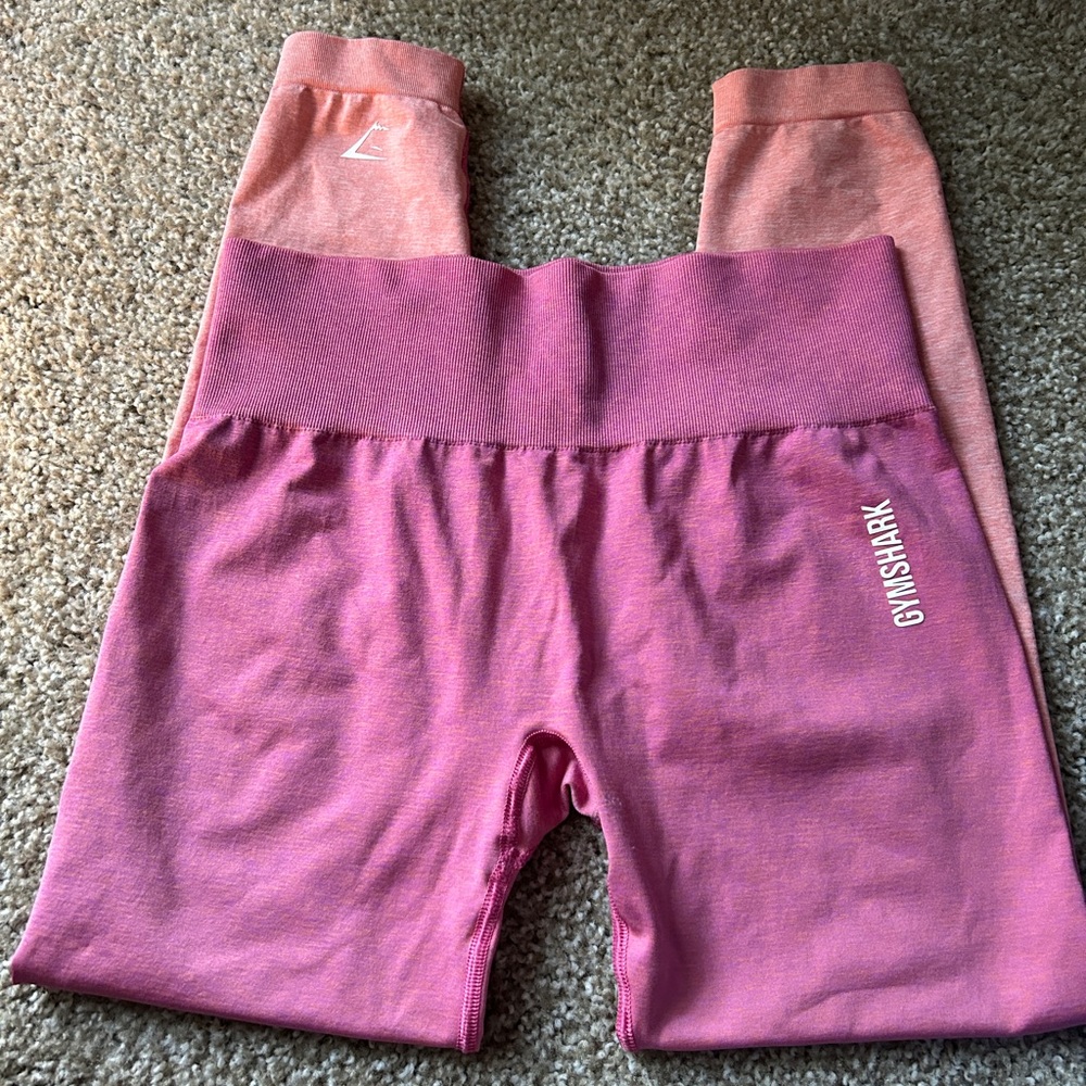Gymshark Two-Tone Pink/Orange Leggings